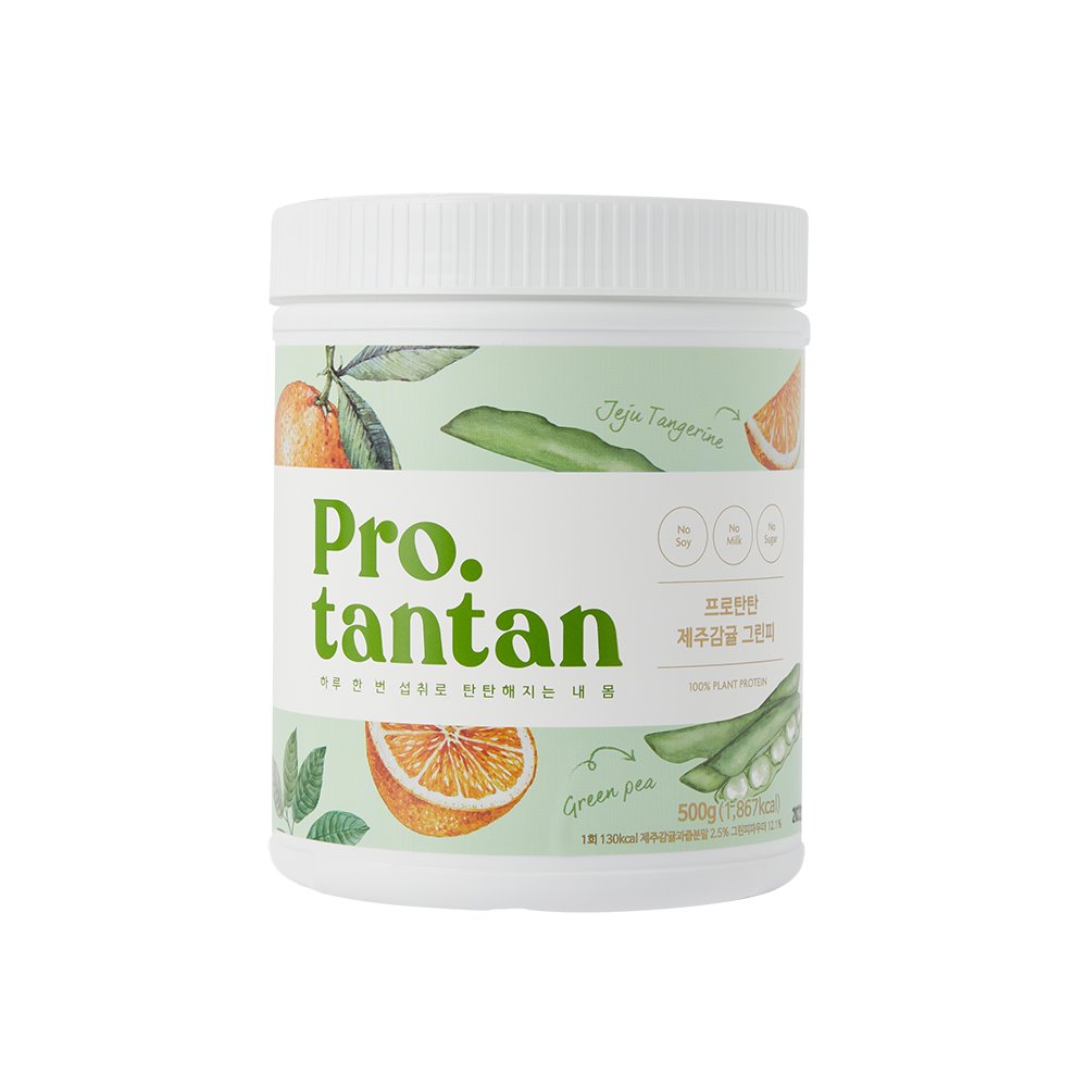 프로탄탄 제주감귤 그린피 500g100% 식물성 단백질