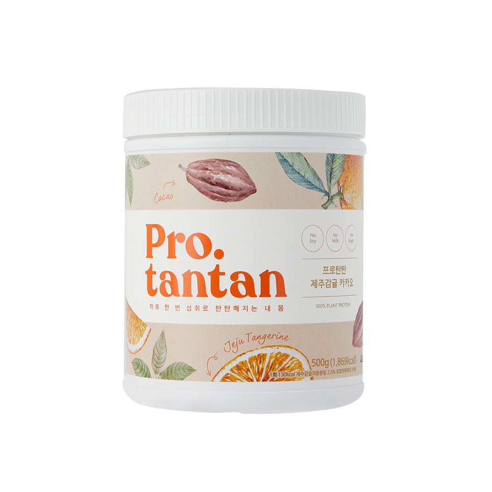 프로탄탄 제주감귤 카카오 500g100% 식물성 단백질